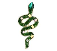 AKOOSY Broche Serpent Rétro Décorative Cristaux pour Noël Épingle Animal Astrologique Unisexe Accessoire Mode Polyvalent pour Vêtements et Sacs Cadeau Noël Couple