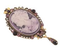 AKOOSY Broche Victorienne Féminine Vintage Relief avec Portrait de Dame Épingle Mode pour Vêtements Accessoires Élégants pour Femmes et Adolescentes