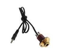 AKOOSY Câble de Sortie Jack 6,35mm pour Guitare avec Cheville de Queue | Métal, Gaine Tressée Blindée, Installation sans Perçage, Studio et Scène