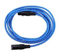 AKOOSY Câble Microphone Xlr Mètres avec Connecteurs Mâle Femelle Alliage de Zinc Tressé Bleu pour Micro Enceinte Amplifiée et Table de Mixage