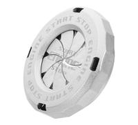 AKOOSY Cache Bouton Démarrage Rotatif Argenté pour Véhicule Protection Antirayures pour Bouton de Démarrage Couvercle Ignition Installation Facile sans Outils