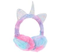 AKOOSY Cache-Oreilles Licorne en Peluche Violette Coupe-Vent et Chaude Taille Unique Protection Hiver pour Fille Accessoires D’Extérieur pour Activités Hivernales