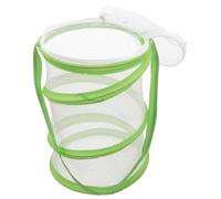 AKOOSY Cage en Maille avec Couvercle Zippé, Pliable Vert | Polyester Léger, Fond Plat Renforcé, Visibilité Améliorée, pour Études Terrain et Jardin