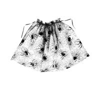 AKOOSY Cape Halloween Fille Tulle Noir avec Motif Toile Daraignée et Chauve Déguisement Cosplay Garçon Fille pour Fêtes et Spectacles