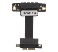 AKOOSY Carte Adaptateur Pcie 3.0 1x vers 1x 90° pour GPU | Câble D’extension de 5cm, Plastique et Cuivre, Montage Vertical, Transmission Stable, Noir