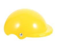 AKOOSY Casque pour Chien en Plastique Jaune Sangle Réglable, Facile à Porter, Chapeau de Sécurité pour Animal de Compagnie, Style Simple et Généreux