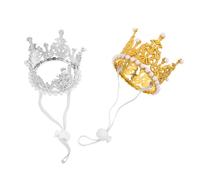 AKOOSY Casquette Fête pour d'anniversaire Corde de Confortable Élastique et 2pcs, Couronne Légère Chat Chien pour Animaux de Compagnie