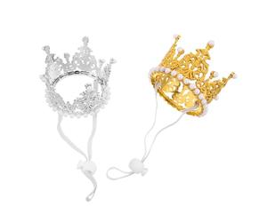 AKOOSY Casquette Fête pour d'anniversaire Corde de Confortable Élastique et 2pcs, Couronne Légère Chat Chien pour Animaux de Compagnie