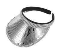 AKOOSY Chapeau Cowgirl Disco Pailleté Argenté pour Filles et Femmes Serre-tête Western Scintillant pour Fête Anniversaire Nouvel an et Danse