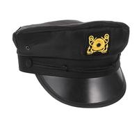 AKOOSY Chapeau de Capitaine Noir Unisexe Protection UV avec Visière Incurvée pour Cosplay Fête Nautique et Activités de Plein Air