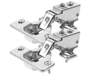 AKOOSY Charnières Invisibles en Acier Inoxydable 2pcs Fermeture Amortie Hydraulique, Charnière de Placard Robuste à Base Croisée, Adaptées pour Meubles Cuisine