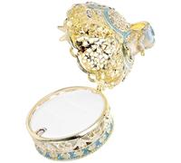 AKOOSY Coffret à Bijoux Couronne Compact en Alliage, Boîte Présent Luxe