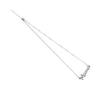 AKOOSY Collier Acier Inoxydable Argenté Personnalisé Pour Maman Bijou Pour Fête Des Mères Pour Exprimer Votre Amour