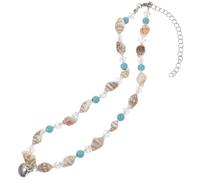 AKOOSY collier Bijoux en perles collier pendentif perlé Collier de déclaration collier coloré pour femme collier tour de cou hawaïen Bijoux d'Hawaï bijoux femme petite conque