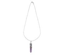 AKOOSY Collier de Clavicule Élégant Pendentif Dragon en Pierre d'Améthyste Naturelle Pierre de Style Totem, Pourpre, en Cuivre