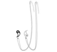 AKOOSY Collier Puzzle Yin Yang en Acier Inoxydable Pendentif Yin Yang Assorti pour Couple et Amis Bijoux de Couple Unisexe Présent Saint-Valentin Lot de 2 Colliers Élégants