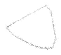 AKOOSY Collier Ras de Cou Gothique à Épines Style Hip Hop Chaîne en Fil de Fer, Accessoire Unisexe pour Soirées Disco