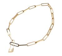 AKOOSY Collier Rétro Femme Chaîne Pendentif Cadenas Délicat Pour Dame Style Vintage Élégant