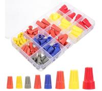 AKOOSY Connecteurs de Fils à Vis pour Câblage Domestique Réutilisables Insert à Ressort 102pcs en Plastique sans Ruban Électrique et Fil de Haut-parleur