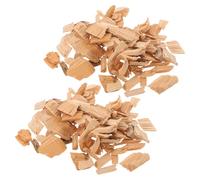 AKOOSY Copeaux de Bois Aromatisés au Cyprès pour Fumage 3-5 Cm Granulés de Bois pour Barbecue 2 Sachets de 400 G Naturel pour Fumoir Pique-niques et Cuisson en Extérieur