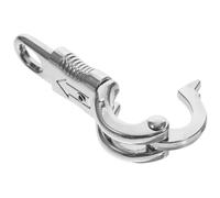 AKOOSY Crochet de Panique en Alliage de Zinc pour Cheval avec Fermeture Rapide, Boucle Argentée, pour Entraînement Extérieur et Attache Longe Solide Jusqu'à 300kg