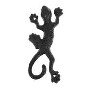 AKOOSY Crochet Décoratif en Fonte Robuste Support de Panier Suspendu pour Jardin Extérieur Marron Foncé Style Gecko Support Polyvalent Plantes Lanterne Carillon