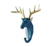 AKOOSY Crochet Mural Résine Bleu Vintage Patère pour Manteaux Chapeaux et Clés Support Décoratif Pratique pour Maison et Bureau