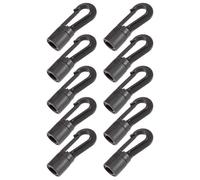 AKOOSY Crochets Rotatifs 20 en Plastique Noir Fixation Sécurisée pour Tente Fermeture à Ressort pour Sangles et Décorations Suspendues en Extérieur
