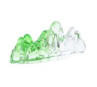 AKOOSY Crystal Glass Brush Rest And Paperweight For Calligraphy Decorative Mountain Pen Holder For Art Supplies Writing Instruments And Drawing Practice Elegant Desk Accessory