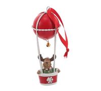 AKOOSY Décoration de Noël avec Cloches et Rennes Ornements Suspendus Résine Anti-Casse Ballon à Air Chaud Rustique pour Sapin et Fête Hiver