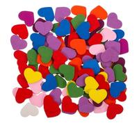 AKOOSY découpe de cœur en bois 100pcs, cœurs rustiques en bois, formes artisanales en bois de cœur, décoration de mariage, loisirs créatifs, sûr pour enfants