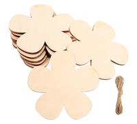 AKOOSY Découpes Bois Soi-Même, Fleurs Inachevées pour Bricolage Créatif, 60 Morceaux pour Ateliers Manuels Garçon et Filles