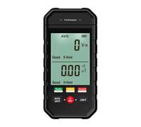 AKOOSY Détecteur de Rayonnement Numérique Écran Digital et Alarme Sonore Lumineuse, Capteur Intégré Abs Léger pour Mesurer le Champ Électromagnétique à Domicile