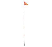 AKOOSY Drapeau de Sécurité Vélo Orange avec Mât, Bande Réfléchissante | PVC et Fibre de Verre, Haute Visibilité, Résistant au Vent, Portable pour Vélos et Vélos Électriques