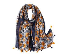 AKOOSY Écharpe Femme Voile Boho Imprimé Vintage Protection Solaire Plage Mode Voyage Chic
