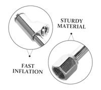 AKOOSY Embout de Gonflage Droit pour Pneus Connecteur Voies Compatible Voiture Vélo Moto Accessoire Compact pour Pompe à Air et Gonfleur Rapide