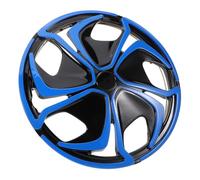 AKOOSY Enjoliveur de Moyeu Bleu Noir Couvre-Roue Décoratif Ajustable Installation Facile sans Outils Accessoire Auto Compatible Multiples Modèles