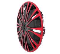 AKOOSY Enjoliveur Moyeu Voiture Couvre-Roue Bicolore Rouge Noir Compatible SUV Trunk Accessoire Extérieur