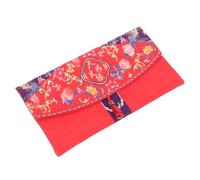 AKOOSY Enveloppe Rouge de Mariage Tissu Grand Format avec Motifs Chinois Traditionnels Sac Cadeau Multifonction pour Bijoux Fournitures de Mariage et Festivals