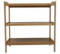 AKOOSY Étagère à Chaussures en Bambou Simple à 3 Niveaux, Rangement à Chaussures Stable et Élégant pour Maison, Sneakers Shelf Multi-Usage en Bois Naturel