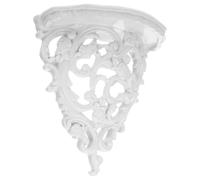 AKOOSY Étagère Murale Flottante Décorative en Résine, Blanche, Petite | Style Moderne Sculpté, Grosse Capacité, Solide et Peu Encombrante, la Cuisine et Chambre, Modèle Nx0083