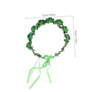 AKOOSY Fabric Garland Headband Vert pour Femme Accessoire Cheveux Saint Patrick avec Fleurs Tissu pour Fête Bandeau Floral Réaliste et pour Célébrations