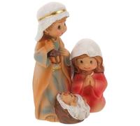 AKOOSY Figurine Jésus Résine Décorative Sculpture Religieuse Catholique Thème Famille pour Noël Ornement de Table Artistique avec Finition Élégante Ambiance Festive pour Salon et Réunions