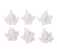AKOOSY Figurines Anges Miniatures Résine 12 Pièces Breloques pour Bijoux DIY et Décoration D’Objets Personnels