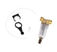 AKOOSY Filtre à Sédiments pour Eau Domestique Préfiltre Calcaire avec Écran Inoxydable Adapté à Robinet et Tuyauterie Observation pour Nettoyage Facile