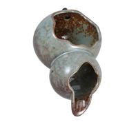 AKOOSY Fontaine Céramique pour Aquarium Intérieur Système de Circulation Naturelle Cascade Décorative Pot Terre Cuite Moyen pour Bassin et Patio