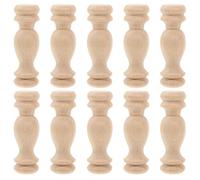 AKOOSY Fuseaux en Bois Non Peints 18 Pcs, Balustres D'escalier Vintage 6 X 1,8 Cm, Colonne Romaine Décorative Sculptée, Accessoires pour Meubles et Artisanat Intérieur et Extérieur