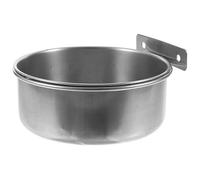 AKOOSY Gamelle en Acier Inoxydable Antidérapante pour Chien Suspendue à Cage, Bol 14x5,5 Cm Fixation à Vis Sécurisée, Distributeur De Nourriture pour Chiots Et Animaux Domestiques