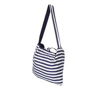 AKOOSY Grand Sac Cabas Rayé Réversible Toile Imperméable Grand Sac Épaule Bandoulière Femme Spacieux pour Courses Travail et Plage