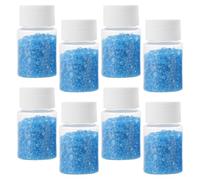 AKOOSY Gravier de Verre Concassé Bleu 8 Bouteilles 30 G pour Loisirs Créatifs, Remplissage Vase, Décoration Aquarium et Résine, Morceaux de Verre Irréguliers Décoratifs pour Bricolage